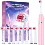 Rotating Electric Toothbrush With 8 Heads For Adults And Kids, 3 Modes Rec. Fixed Price $31.99.