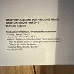 Bimily Rotating Toothbrush Replacement Heads EB-17A, 16 Pack, Multicolor. Fixed Price $10.50.