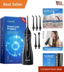 Portable Water Dental Flosser: 4 Modes & 11 Pressure Settings For Kids Adults. Fixed Price $55.74.