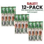 Sale! 12-PACK! Sunstar Gum 505 Summit Toothbrush Soft Bristles, Compact Head. Fixed Price $29.49.