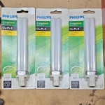 (3) Philips Pl-s 13W Cfl Light Bulbs Cool White 4100K 825LM, Energy Saving. Fixed Price $19.99.