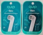 Quip Rev 360 Oscillating Electric Toothbrush Head 2 Pc Pack. Fixed Price $22.78.
