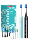 Electric Toothbrush 3 Intensities 5 Modes Gentle Ultra Clean 2 Pcs Coslus Adults. Fixed Price $51.99.