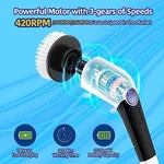 Keimi Electric Spin Scrubber Cordless Shower Cleaning Brush ANS-8051A Black. Fixed Price $32.36.