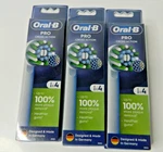Oral-b Pro Cross Action Replacement Electric Toothbrush Heads, 4 Pack Lot Of 3. Fixed Price $20.99.