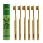 Gaia Guy 6-PACK Bamboo Toothbrushes Natural Boar Bristle Compostable Zero Waste. Fixed Price $30.62.