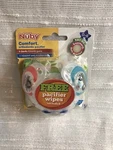 New 3 Pack Nuby Comfort Orthodontic Pacifiers Baby 0-6M Boys Wipes. Fixed Price $10.34.