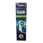 Oral-b Cross Action Electric Toothbrush Replacement Heads Pack Of 8. Fixed Price $18.99.