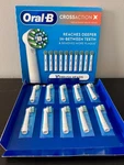 Oral-b Crossaction X- Replacement Brush Heads (10-COUNT)-OPEN Box/sealed Packs. Fixed Price $13.99.