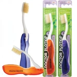 Mouthwatchers Soft Flossing Folding Travel Toothbrush, 2 Pack, Red, Ultra Cle.... Fixed Price $19.99.