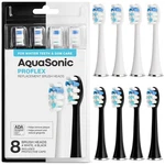 Toothbrush Heads Replacement Pack Black White Aquasonic Proflex AQDP8. Fixed Price $51.99.