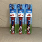3-PACK Oral-b Kids Battery Mickey Mouse Toothbrush Brand New Ages 3+ Disney Jr. Fixed Price $21.00.