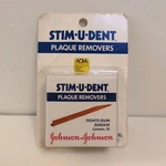 Vintage 1989 Johnson & Stim-u-dent Plaque Removers Full Package Sealed. Fixed Price $16.50.