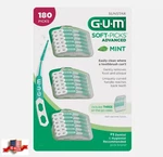 Gum Soft-picks Advanced & Flexible Mint On The Go Case, 180-COUNT. Fixed Price $19.95.
