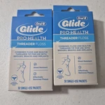 (2) Oral-b Glide Pro-health Threader Floss 30 Single Use Packets Original New. Fixed Price $80.00.