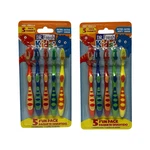 (2 Pack) Dr Fresh Kids Soft Multi-color 5-COUNT Toothbrush 3+YEARS Extra. Fixed Price $9.92.