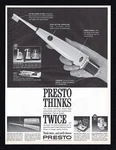1967 Presto Electric Toothbrush Cordless Power Handle Think Twice Clean Print Ad. Fixed Price $12.00.