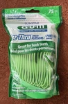 Gum Eez-thru Angled Flossers Just Brushed Mint 75 Count Back Teeth Shred Resista. Fixed Price $10.00.