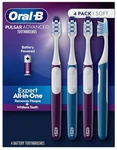 Oral-b Pulsar Advanced Toothbrush 4 Pack Soft Battery Powered All-in-one. Fixed Price $36.99.