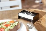 6 Kikkerland Decorative Piano Tooth Pick Dispenser Bundle Pack Black. Fixed Price $19.99.