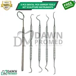 Dental Pick & Mirror Tools Set Sculpture Instrument Oral Hygiene Kit German New. Fixed Price $5.89.