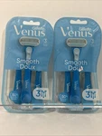 Brand New (lot Of 2) Gillette Venus Smooth 3-BLADE Disposable Razors Ct. Ea.. Fixed Price $8.00.