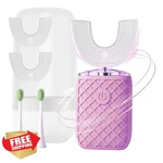 Yeklike Sonic Shaped Toothbrush Adults Pink Rechargeable Waterproof 3 Heads. Fixed Price $52.99.