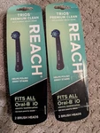 (4) Reach Trios Premium Replacement Toothbrush Heads Black: Fits All Oral-b. Fixed Price $15.99.