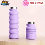 Collapsible Bpa-free Silicone Water Bottle Foldable Lightweight Travel Friendly. Fixed Price $8.49.
