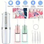 Water Flosser 3 Mode 220ML Portable Tooth Cleaner Rechargeable Travel Dental. Fixed Price $11.99.