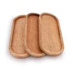 Samhita Mango Oval Wood Tray Set Of 3 Perfect For Food Holder/bbq, Serve Cheese,. Fixed Price $24.24.