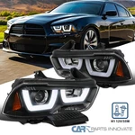 Black Fits 2011-2014 Dodge Charger Iced Led Tube Projector Headlights Lamps. Fixed Price $370.95.