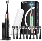 Sonic Electric Toothbrush Rechargeable 10 Heads 5 Modes Travel Case. Fixed Price $27.99.