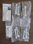 Cybersonic Round Replacement Brush Heads (10) + Flosser Sealed - Nos. Fixed Price $79.99.