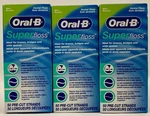 Oral-b Super Floss Dental 50 Pre-cut Strands Nib (lot Of 3) New Sealed Box. Fixed Price $16.08.