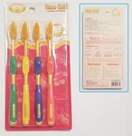 Korean Nano Gold Coated Toothbrush Antibacterial Brushes 4 Piece Pack Imported. Fixed Price $11.95.