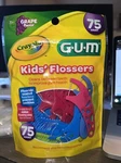 GUM-897 Crayola Kids' Flossers Grape Fluoride Coated Ages 3+ 75 Count New Sealed. Fixed Price $8.99.