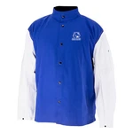 Black Stallion JH3010-RB Grain Goatskin & Fr Cotton Hybrid Welding Jacket, Med. Fixed Price $69.99.
