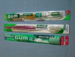 Lot 3 Gum Toothbrush Micro Tip 1 Compact Soft And 2 Full Size New Nos. Fixed Price $11.99.