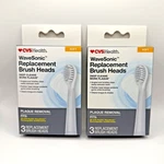 Cvs Health Wavesonic Soft Replacement Refill Brush Heads, Gray, 3CT (lot 2). Fixed Price $14.99.