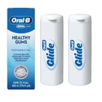 2-PACK: Oral-b Glide Healthy Gums Unflavored Floss, 160M, Includes Dispenser!. Fixed Price $27.56.