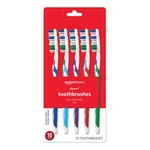 Amazon Basics Clean Plus Toothbrushes, Soft, 10 Count (pack 1), Assorted. Fixed Price $7.85.