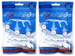 2 Pack - Health Smart Floss Picks, Slides Easily Between Teeth, 60 Count. Fixed Price $7.91.