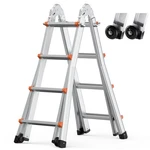 Telescoping Ladder 15.5 Ft Frame 330LB Capacity Aluminum Vevor KMP404D. Fixed Price $209.99.