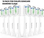 X10 Pk Toptheway Replacement Toothbrush Heads For Philips Sonicare Diamond Clean. Fixed Price $20.69.