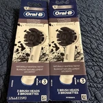 New Lot Of 2 Oral-b 3 Pks (6) Charcoal Replacement Tooth Brush Heads Whitening. Fixed Price $28.80.
