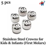 Dental Stainless Steel Crowns For Kids Children First Molars Size Selection 5PCS. Fixed Price $23.90.