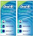 2 Pack Oral-b Super Floss Dental Pre-cut Strands Mint Braces,bridges,wide Spaces. Fixed Price $11.99.