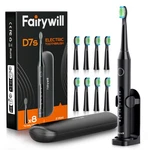 Fairywill Sonic Rechargeable Electric Toothbrush 8 Head 5 Mode Travel Case. Fixed Price $16.72.