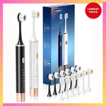 Pack Electric Toothbrush Sonic 12 Replacement Heads 6 Modes 2MIN Timer Adults. Fixed Price $13.52.
